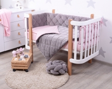 Дитячий постільний комплект Veres Velour Taupe-rose 5 одиниць